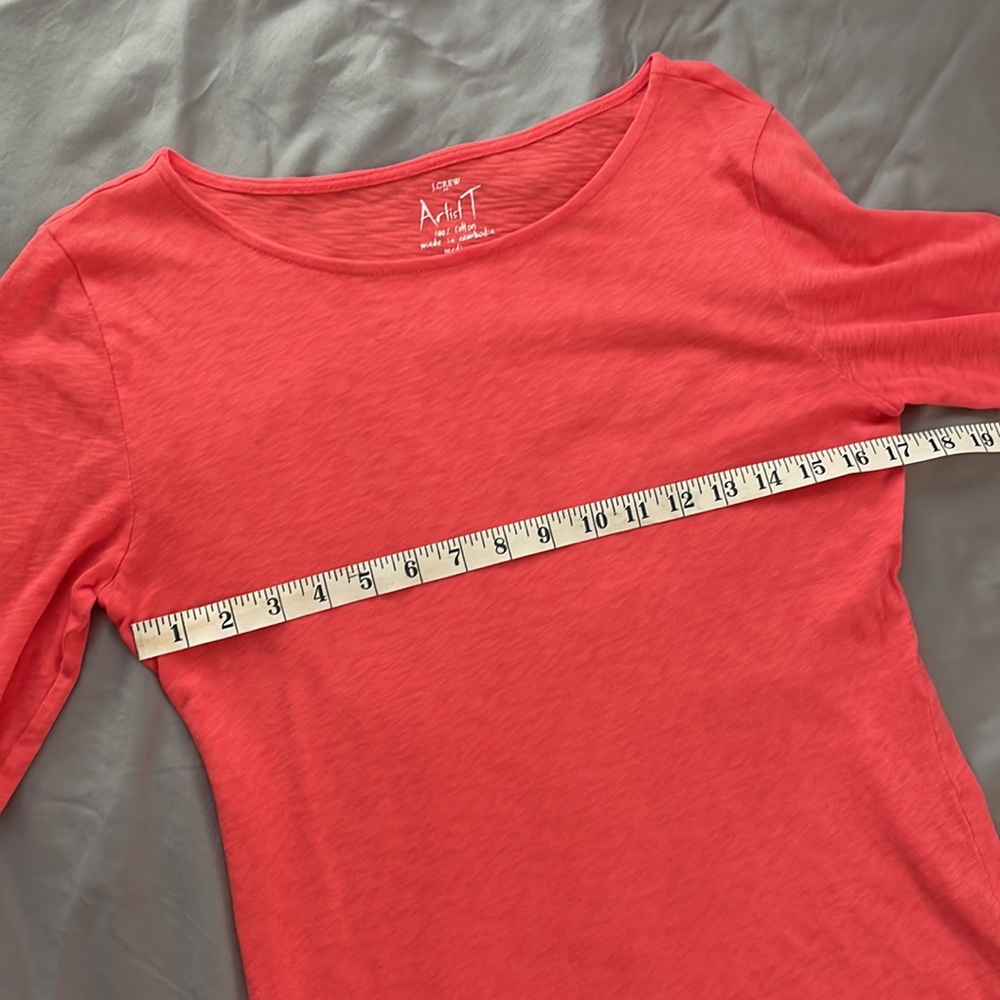 J.Crew long sleeve cotton tee | color: pink | size medium - Picture 5 of 6